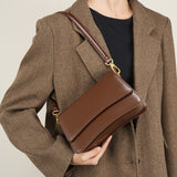 Brown Leather Shoulder Flap Mini Bag Crossbody Purses-2