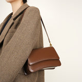 Brown Leather Shoulder Flap Mini Bag Crossbody Purses-3