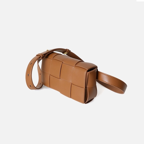 Brown_Woven_Leather_Flap_Bag_Fanny_Pack_6