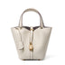 Bucket Bag Vegetable Basket Leather Handbag |PRUSES-10
