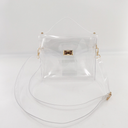 Clear Jelly Satchel Bag Crossbody Transpent Bag with Top Handle | PRUSES-1