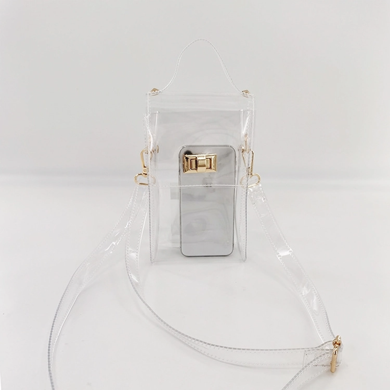 Clear Jelly Satchel Bag Crossbody Transpent Bag with Top Handle | PRUSES-3