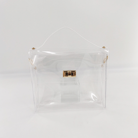 Clear Jelly Satchel Bag Crossbody Transpent Bag with Top Handle | PRUSES