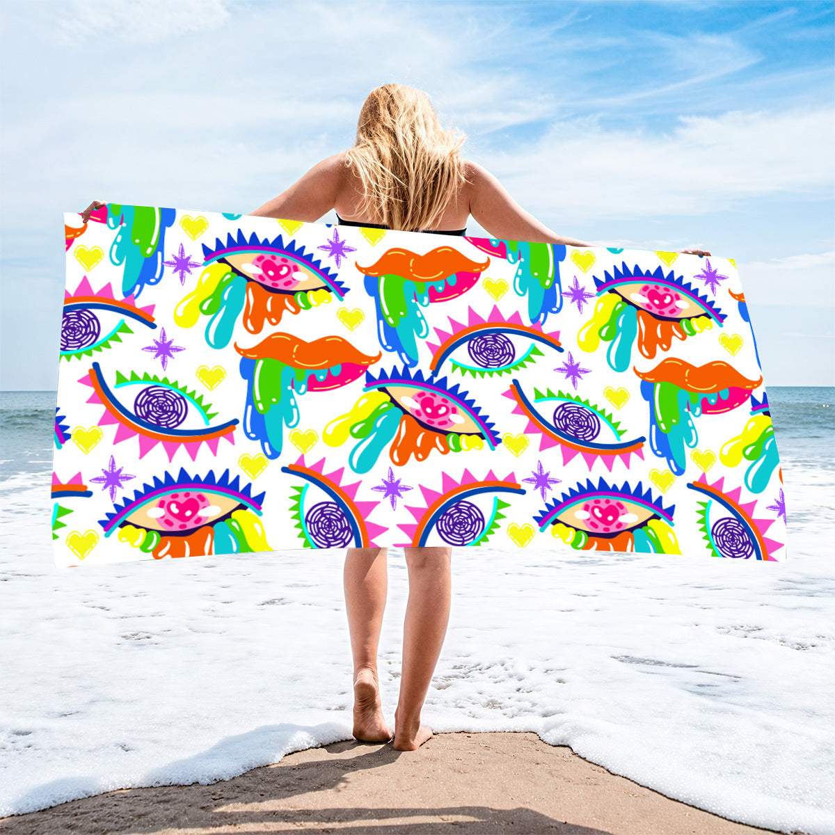 Colorful Devil Eye Beach Towel | PRUSES
