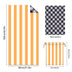 Colorful Striped Double-faced Fleece Reversible Quick-drying Beach Towel | PRUSES-3