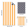 Colorful Striped Double-faced Fleece Reversible Quick-drying Beach Towel | PRUSES-3