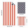 Colorful Striped Double-faced Fleece Reversible Quick-drying Beach Towel | PRUSES-5