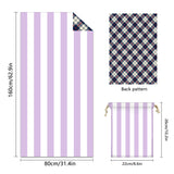 Colorful Striped Double-faced Fleece Reversible Quick-drying Beach Towel | PRUSES-7