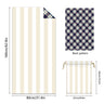 Colorful Striped Double-faced Fleece Reversible Quick-drying Beach Towel | PRUSES