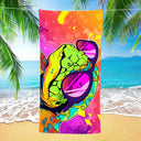 Colorful Turtle Double-Faced Fleece Beach Towel | PRUSES