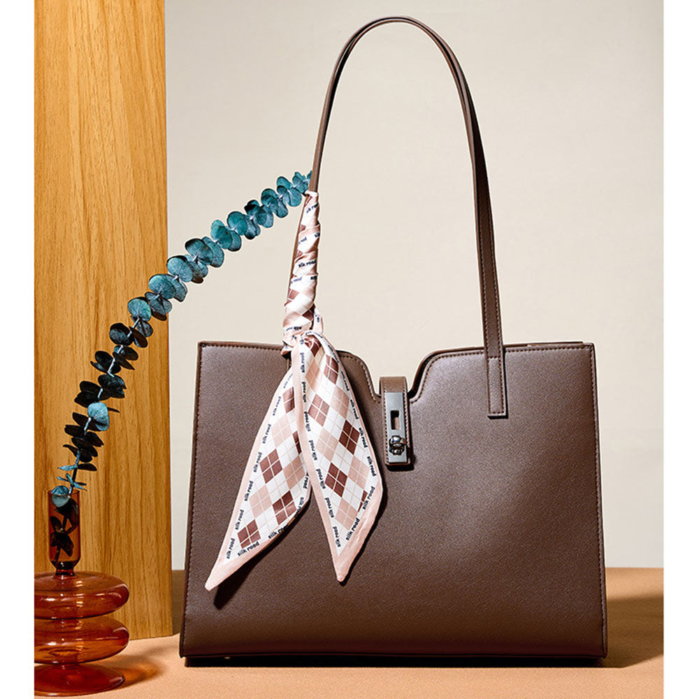 Cowhide Custom Tote Bag Large Capacity Ins Style Underarm Bag |PRUSES-3