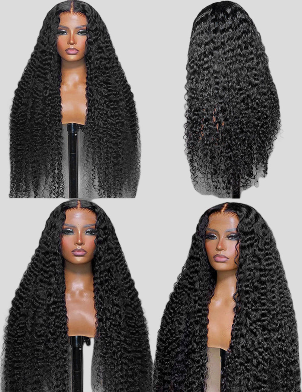 Curly Full Lace Wigs Pre Plucked Human Hair Wigs With Natural Hairline-4