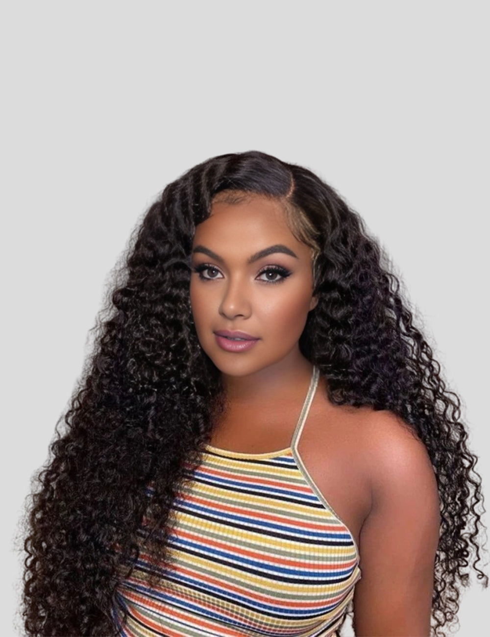 Deep Wave Human Hair Wigs 13x4 Lace Front Wig Indian Hair Deep Curly Lace Wig With Natural Hairline