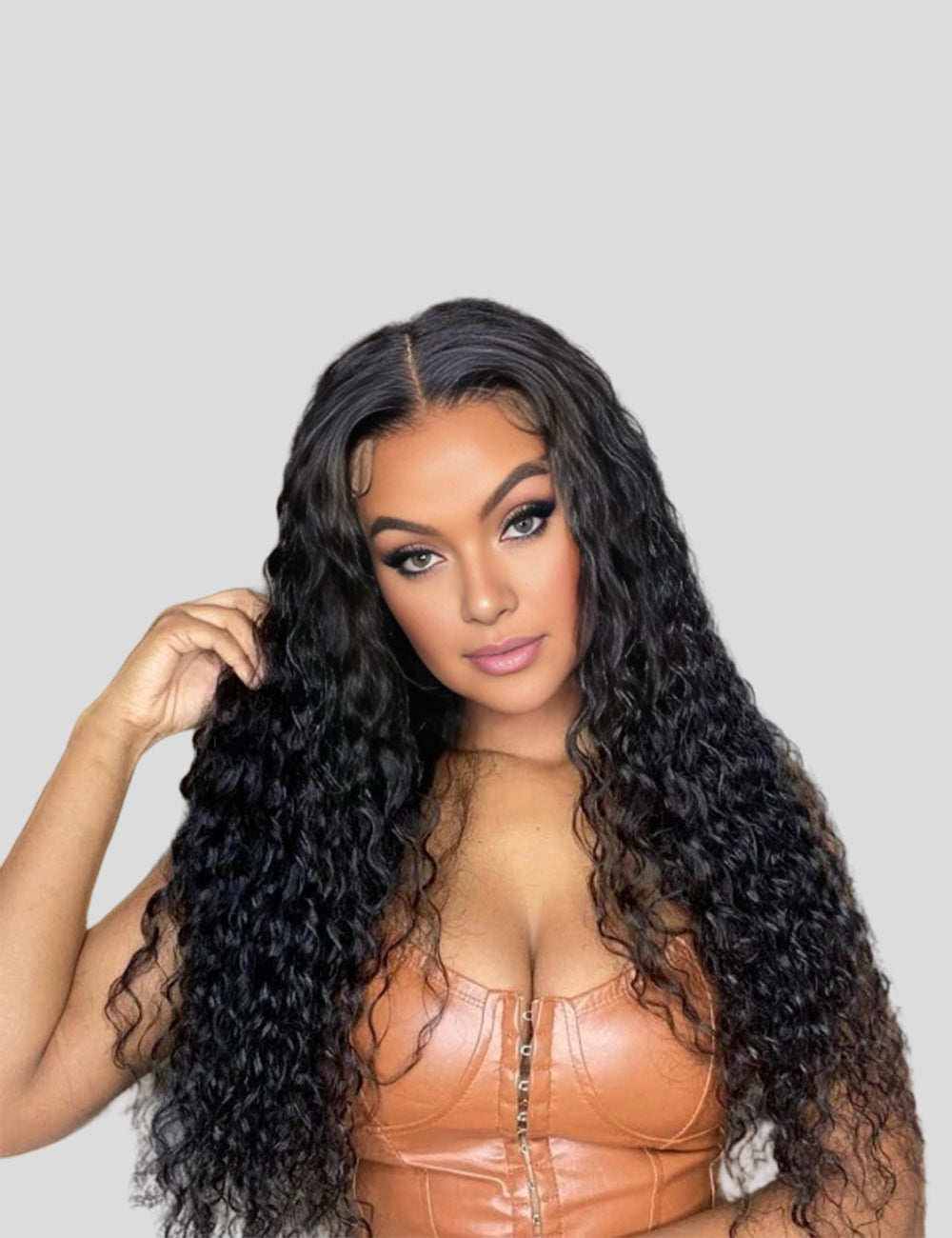 Deep Wave Lace Frontal Wigs HD Lace Front Wig Long Glueless Human Hair Wigs-1