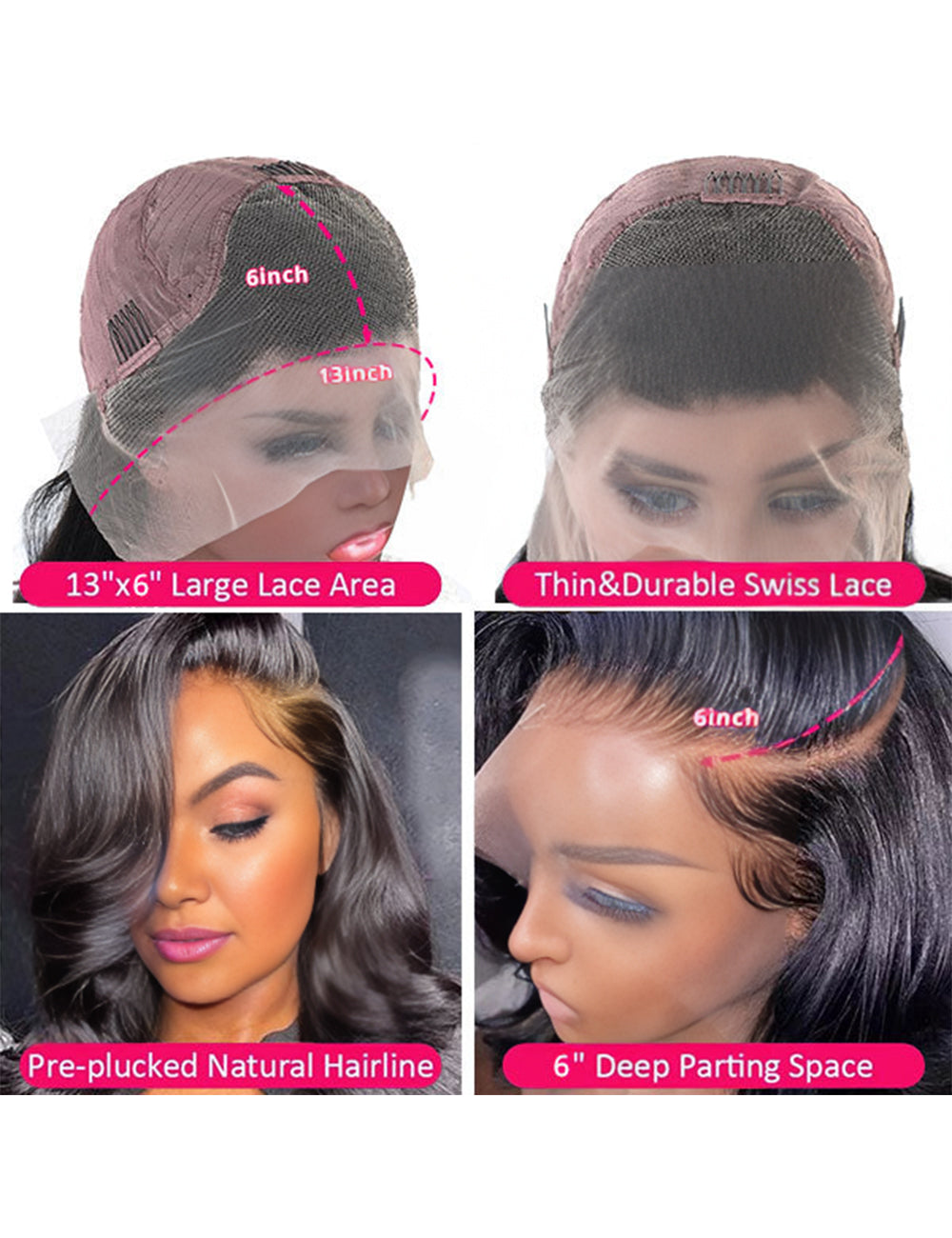Flash Sale Body Wave Human Hair Wigs 13x4 &13x6 HD Lace Front Wigs-4
