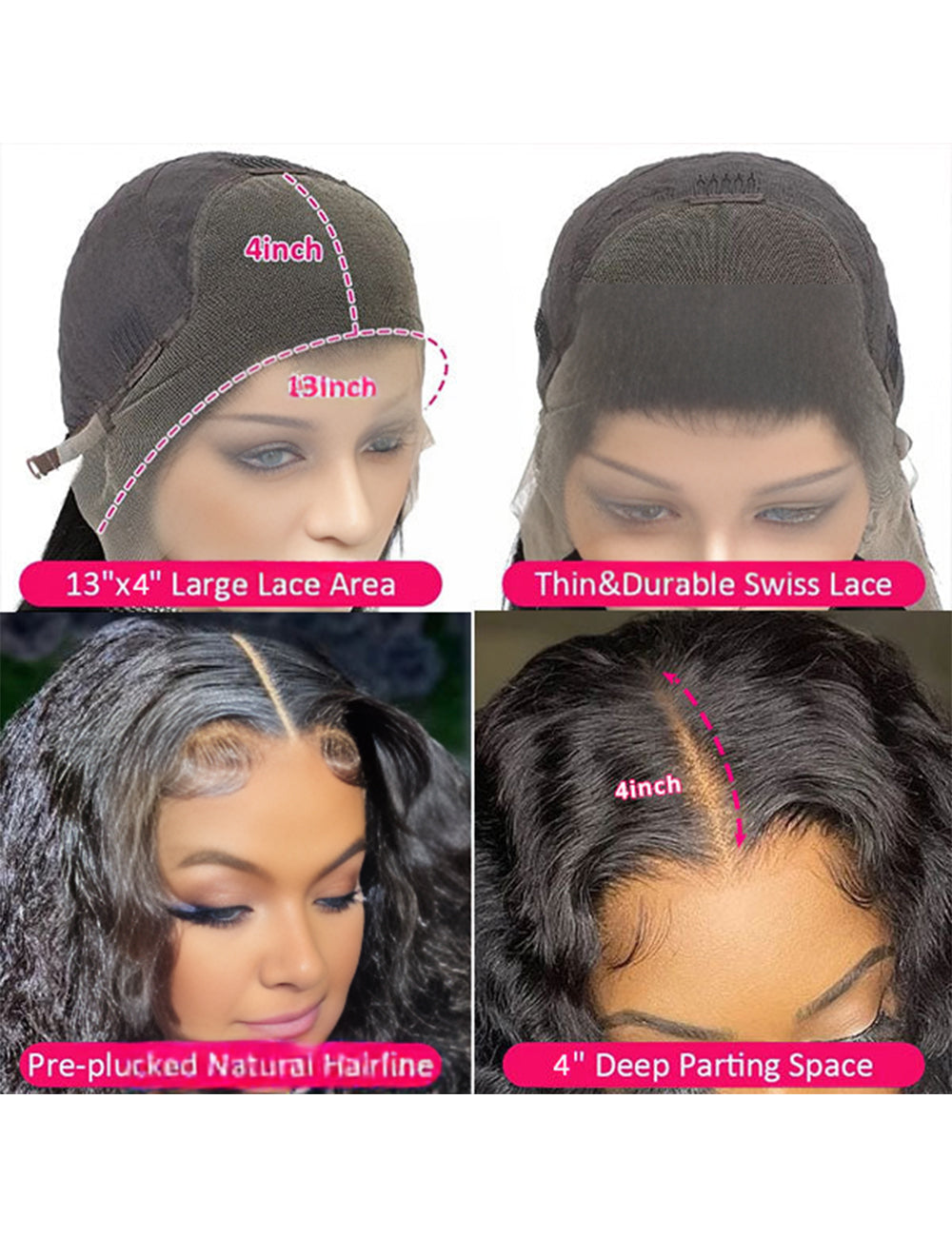 Flash Sale Deep Wave Human Hair Wigs 13x4 &amp;13x6 HD Lace Front Wigs-3