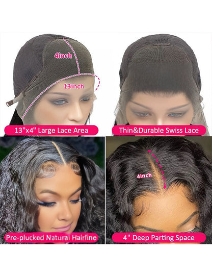 Flash Sale Deep Wave Human Hair Wigs 13x4 &amp;13x6 HD Lace Front Wigs-3