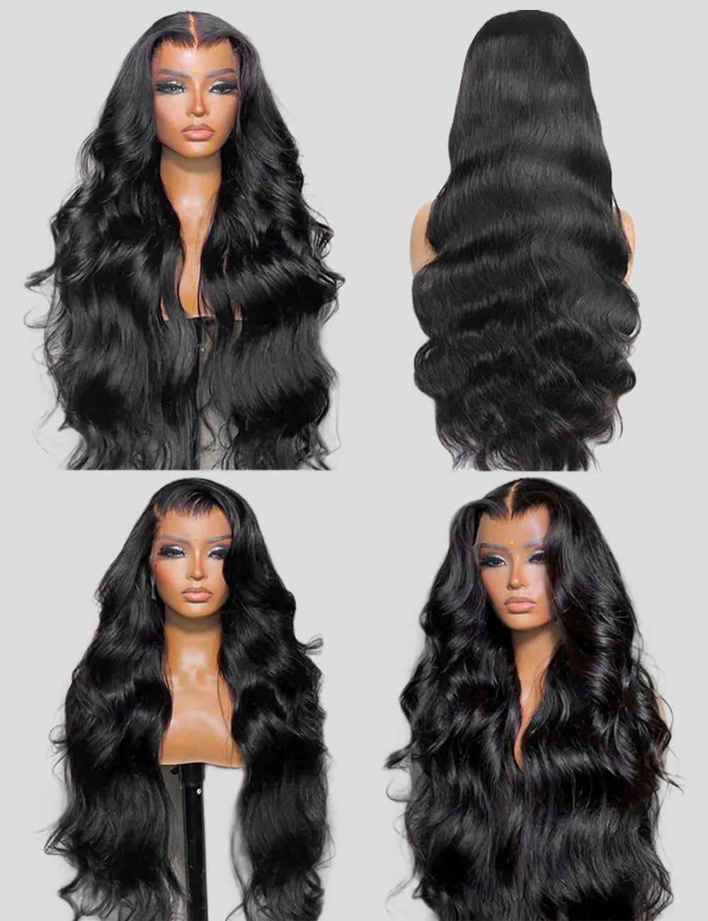 Full Lace Human Hair Wigs Body Wave 360 Full Lace Front Wigs With Baby Hair-3