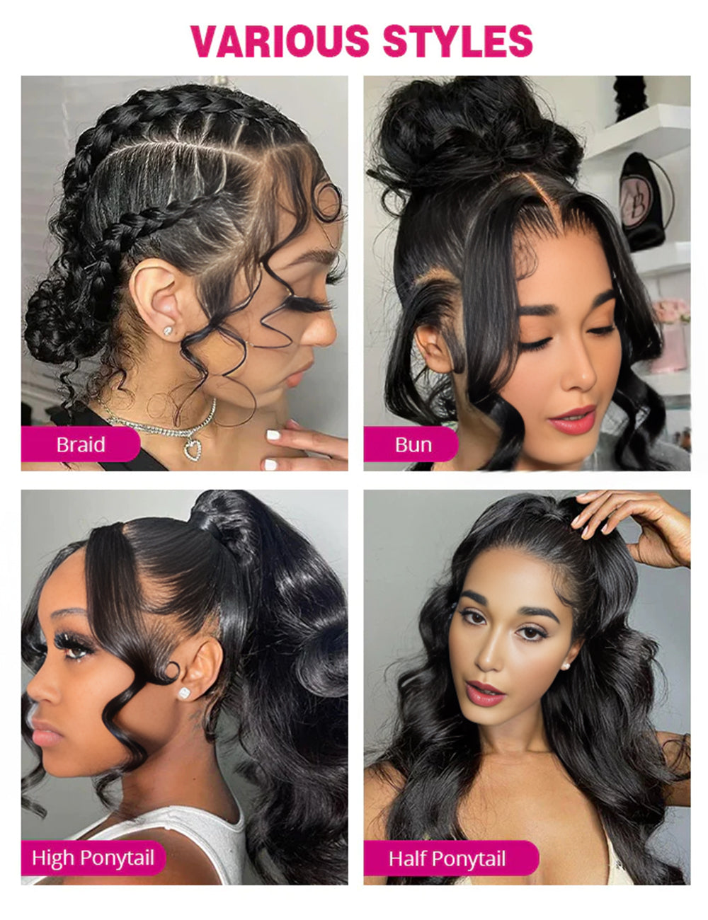 Full Lace Human Hair Wigs Body Wave 360 Full Lace Front Wigs With Baby Hair-8
