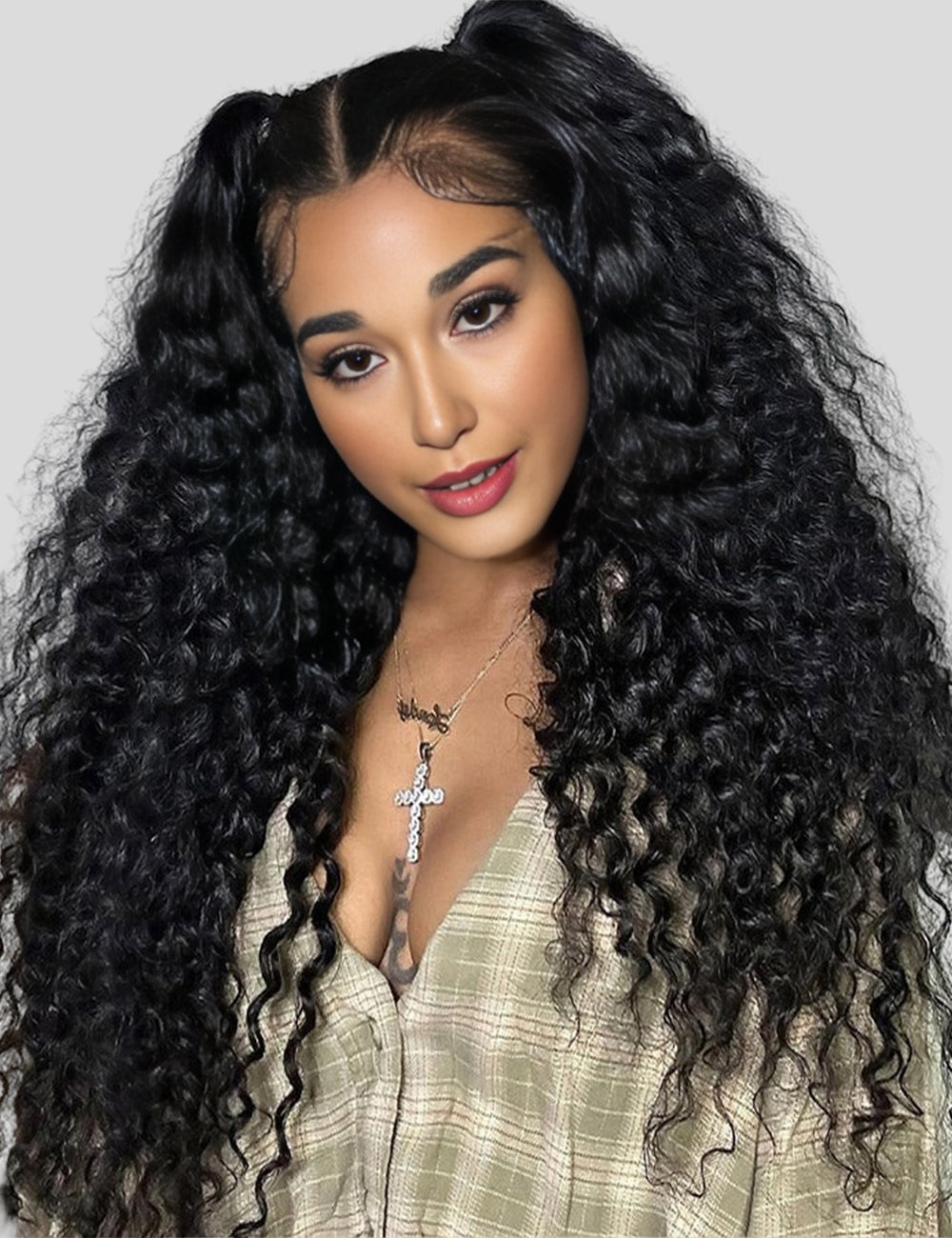 Full Lace Wigs Deep Wave Human Hair Wigs Breathable 360 Full Lace Wigs Pre Plucked-1