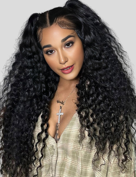Full Lace Wigs Deep Wave Human Hair Wigs Breathable 360 Full Lace Wigs Pre Plucked-1