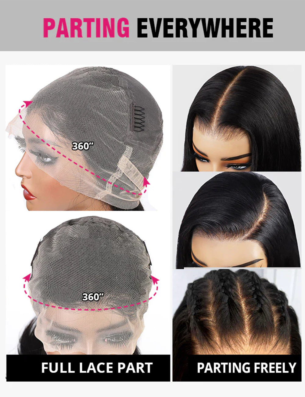 Full Lace Wigs Deep Wave Human Hair Wigs Breathable 360 Full Lace Wigs Pre Plucked-7