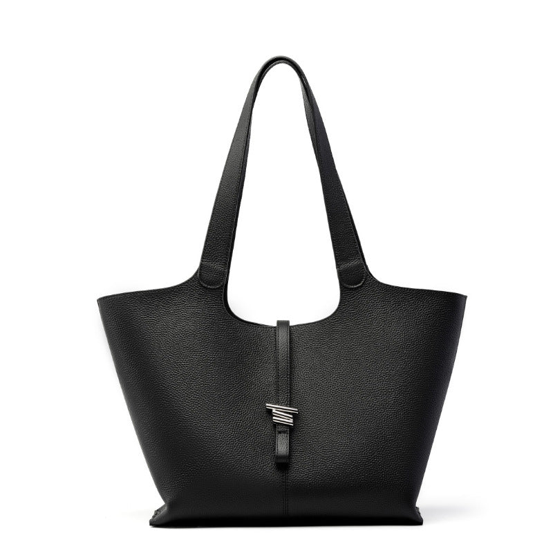 Genuine Leather Wind Chime Commuter Large Capacity Tote Bag |PRUSES