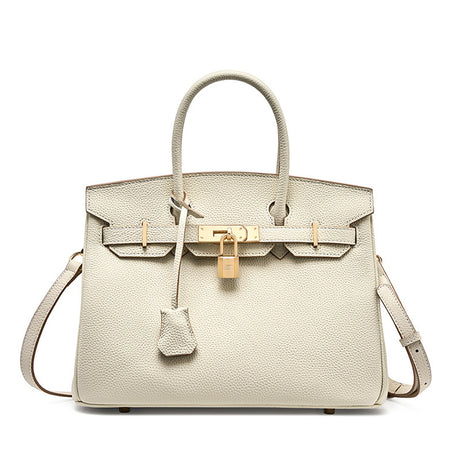 Genuine leather top layer large capacity Kelly bag |PRUSES-7