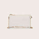 Gold Clear Purse Transparent Beach Bag with Removable Chain_4