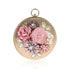 Gold Floral Evening Bag Rhinestone Round Clutch Bag | PRUSES