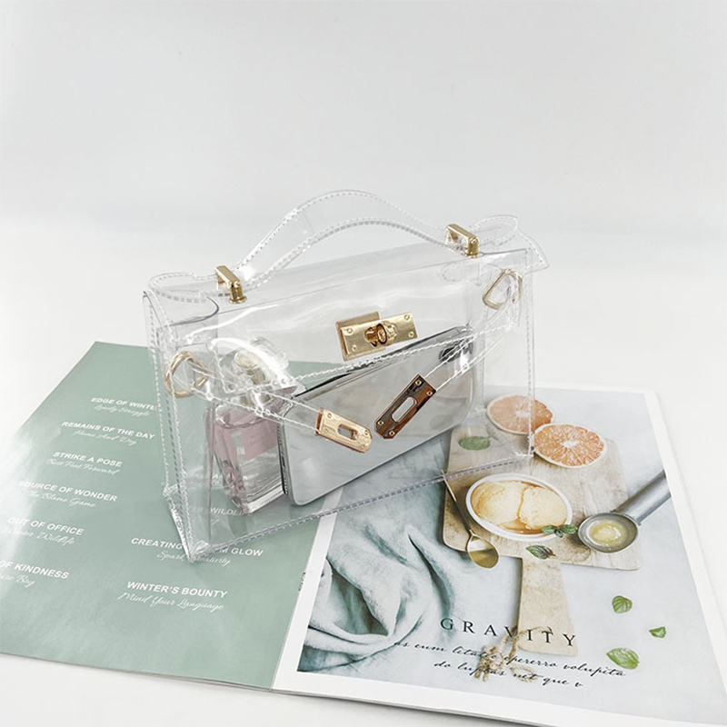 Gold_clear_jelly_satchel_bag_top_handle_transparent_lock_summer_purse1