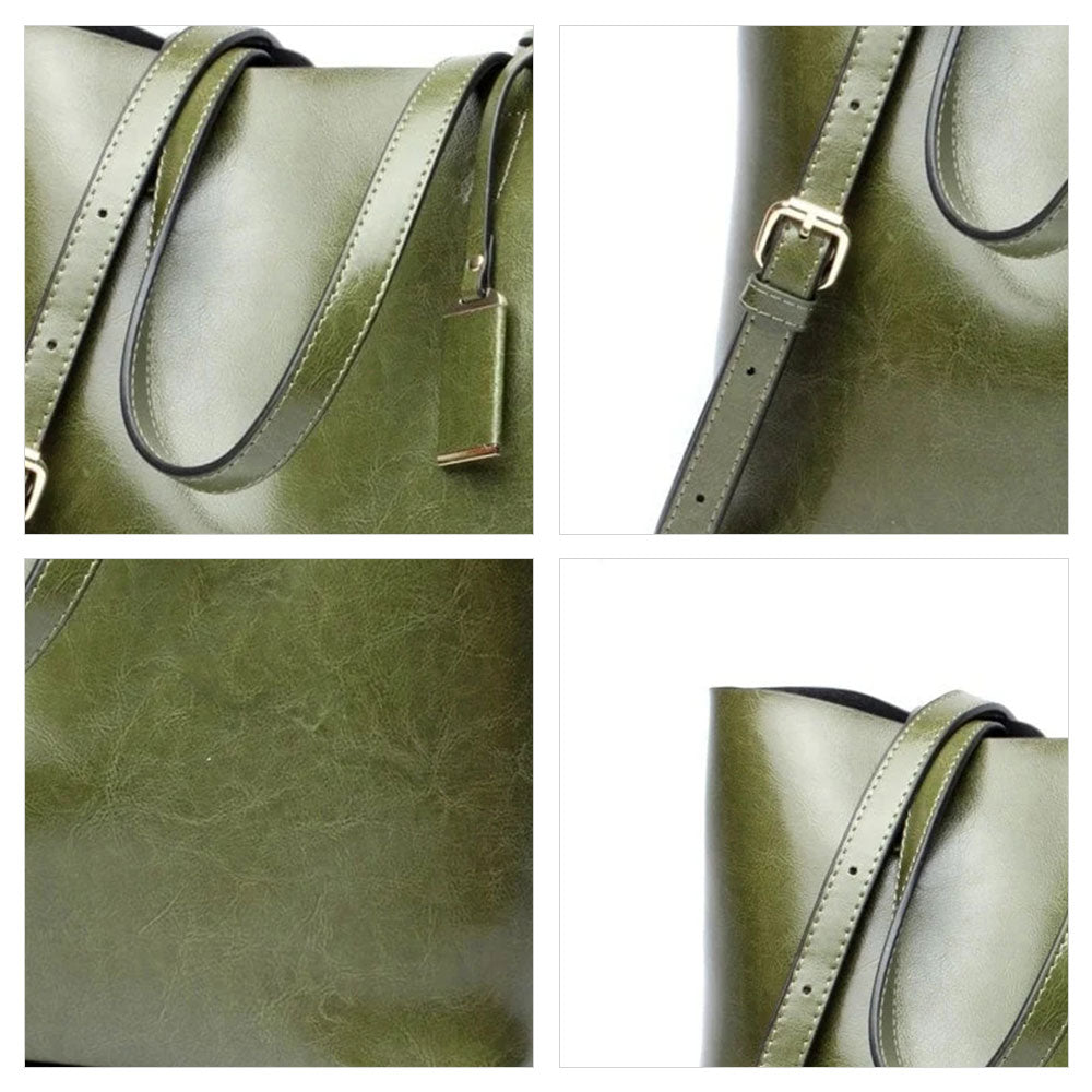 Green Leather Handbags Side Bags for Women | PRUSES-4