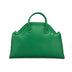 Green Leather Oversized Tote Bag with Zipper Tote Handbags 