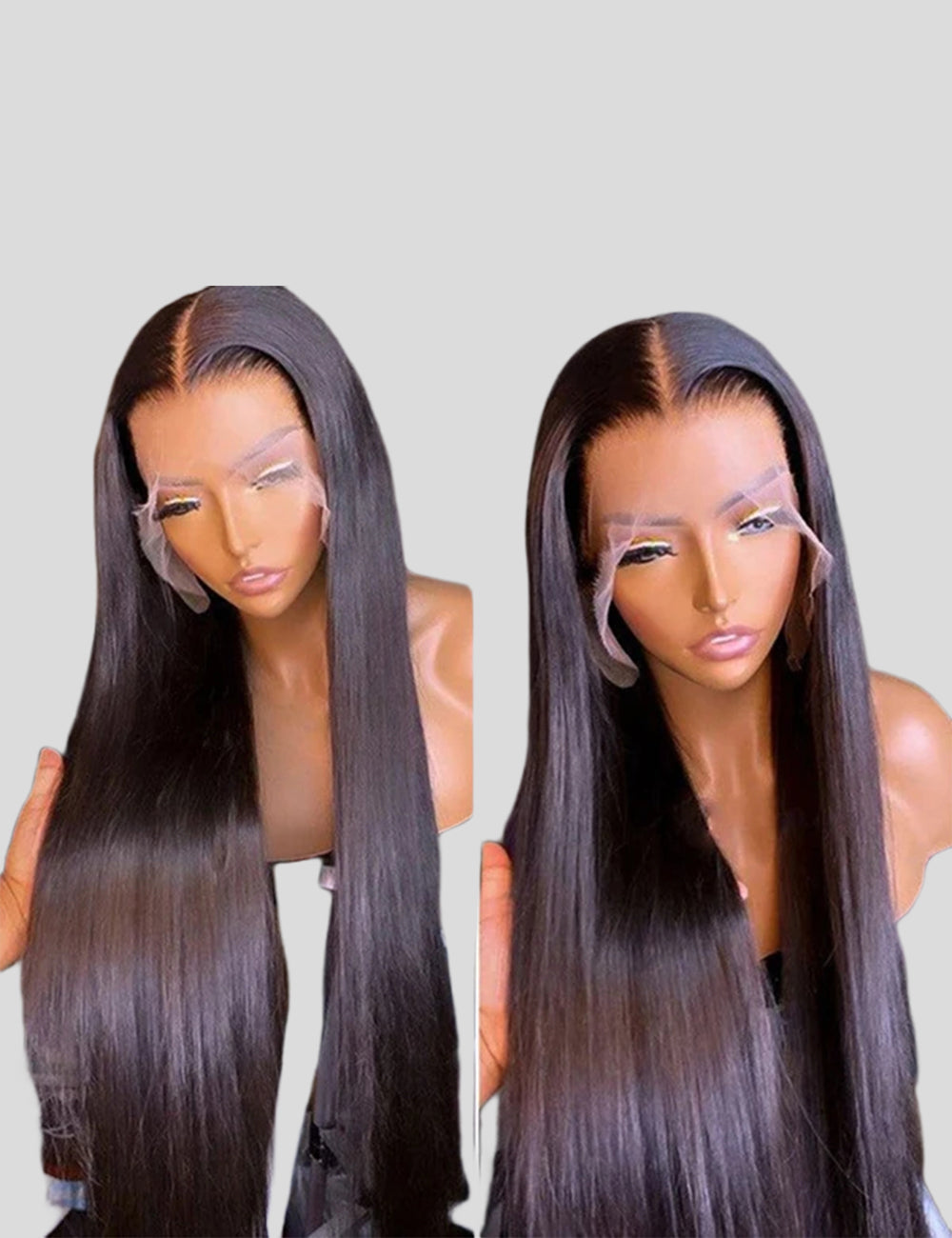 【HD Invisible Lace】Glueless Lace Frontal Wig Straight Human Hair Wig Undetectable HD Lace Wig Pre-plucked Hairline-5