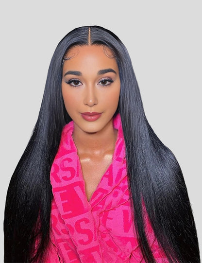 HD Lace Invisible Knots Wear and Go Straight Hair Wig 5x5 Lace Closure And 13x4 Lace Frontal Pre Cut Wigs-1