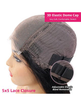 HD Lace Invisible Knots Wear and Go Straight Hair Wig 5x5 Lace Closure And 13x4 Lace Frontal Pre Cut Wigs-5