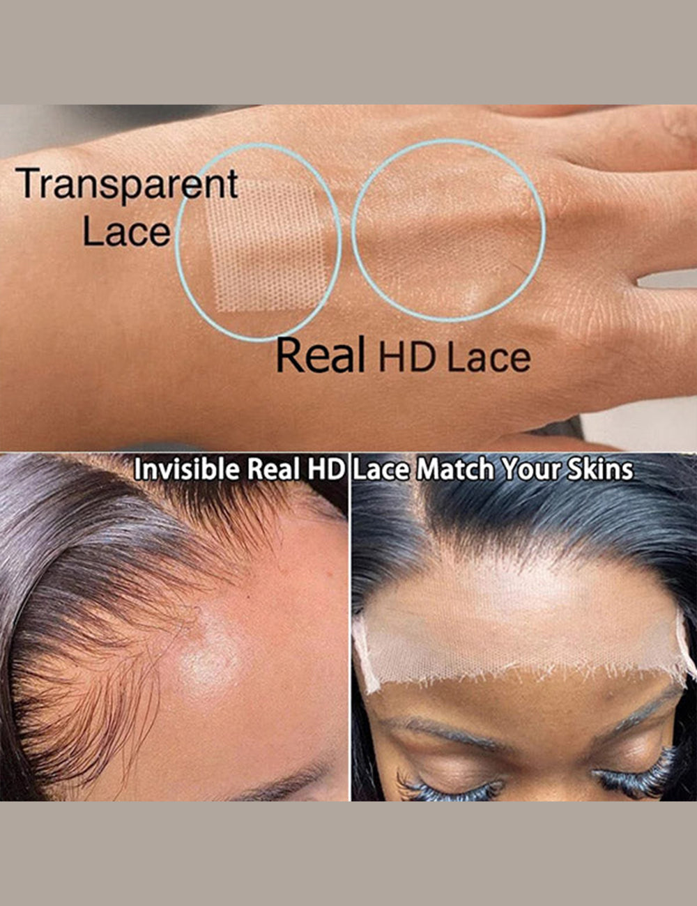 HD Lace Wigs Straight Human Hair Wigs 13x4 Lace Frontal Wigs HD Invisible Lace Wig-5