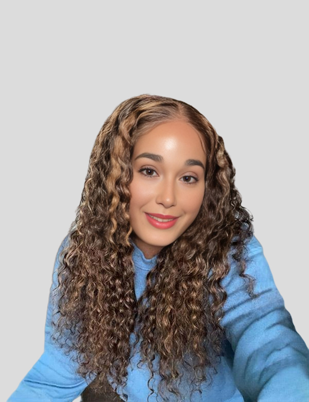 Honey Blonde Highlights Wig Brazilian Deep Wave Wig 4x4 Lace Closure Wigs 180% Density-1