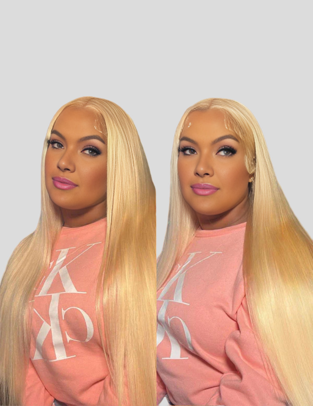 Honey Blonde Wig Straight Hair Wigs HD Transparent 13x4 Lace Front Wigs 613 Long Human Hair Wig 40 Inch-2