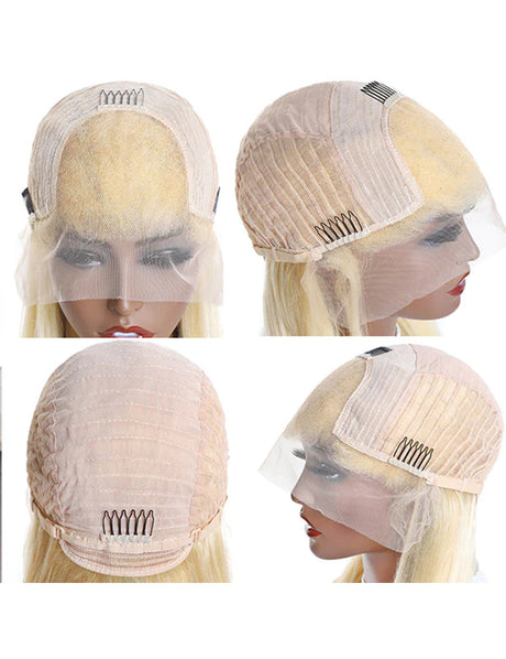 Honey Blonde Wig Straight Hair Wigs HD Transparent 13x4 Lace Front Wigs 613 Long Human Hair Wig 40 Inch-5