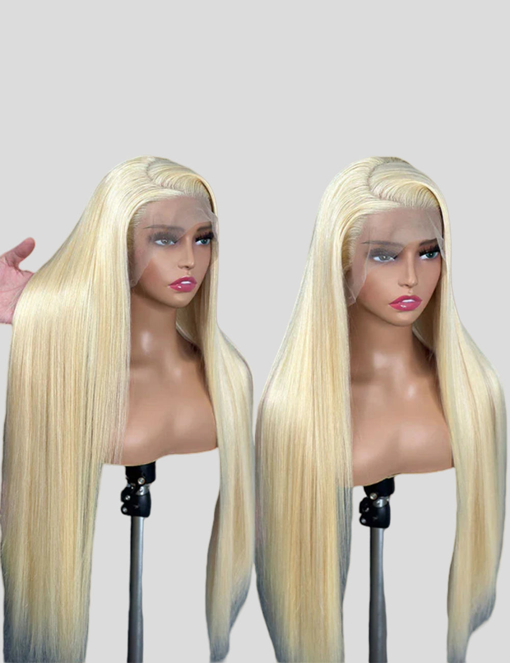 Honey Blonde Wig Straight Hair Wigs HD Transparent 13x4 Lace Front Wigs 613 Long Human Hair Wig 40 Inch-7