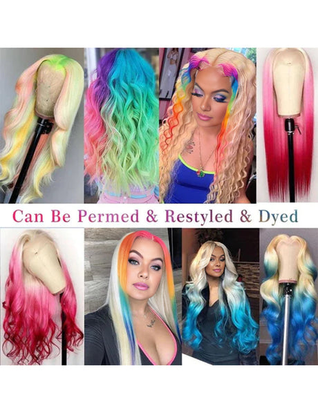 Honey Blonde Wig Straight Hair Wigs HD Transparent 13x4 Lace Front Wigs 613 Long Human Hair Wig 40 Inch-8