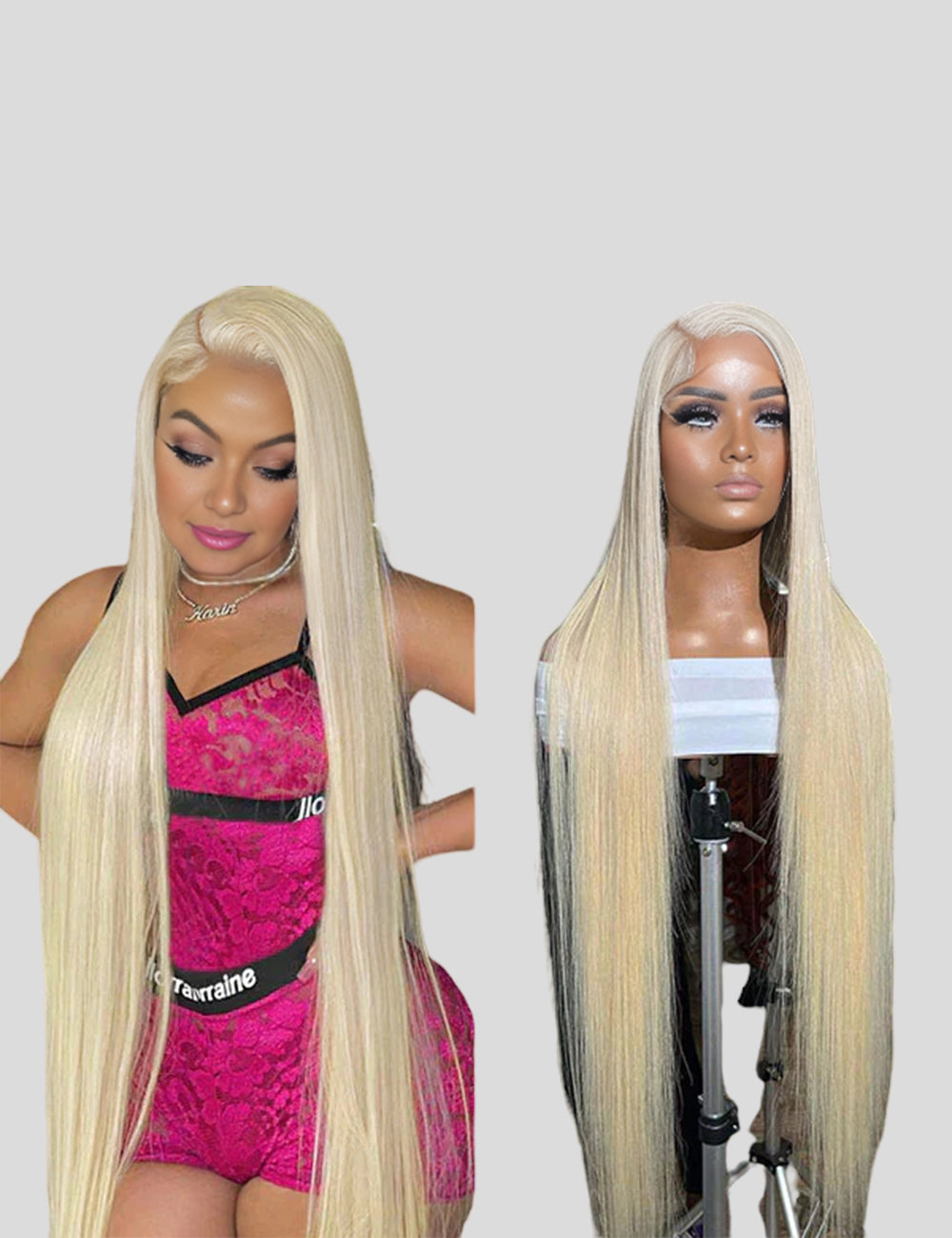 Honey Blonde Wig Straight Hair Wigs HD Transparent 13x4 Lace Front Wigs 613 Long Human Hair Wig 40 Inch