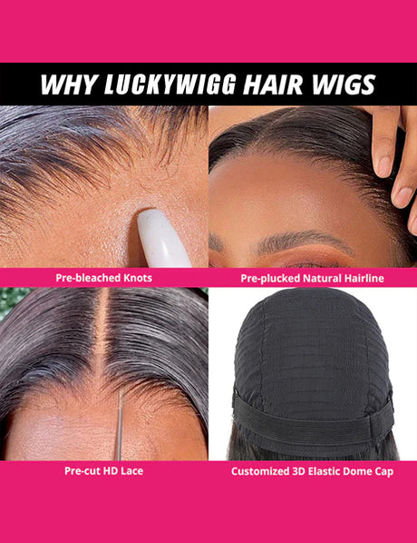 Invisible Knot Wear and Go Deep Wave Wig 13x6 Lace Frontal Wigs Pre Cut Wigs-8