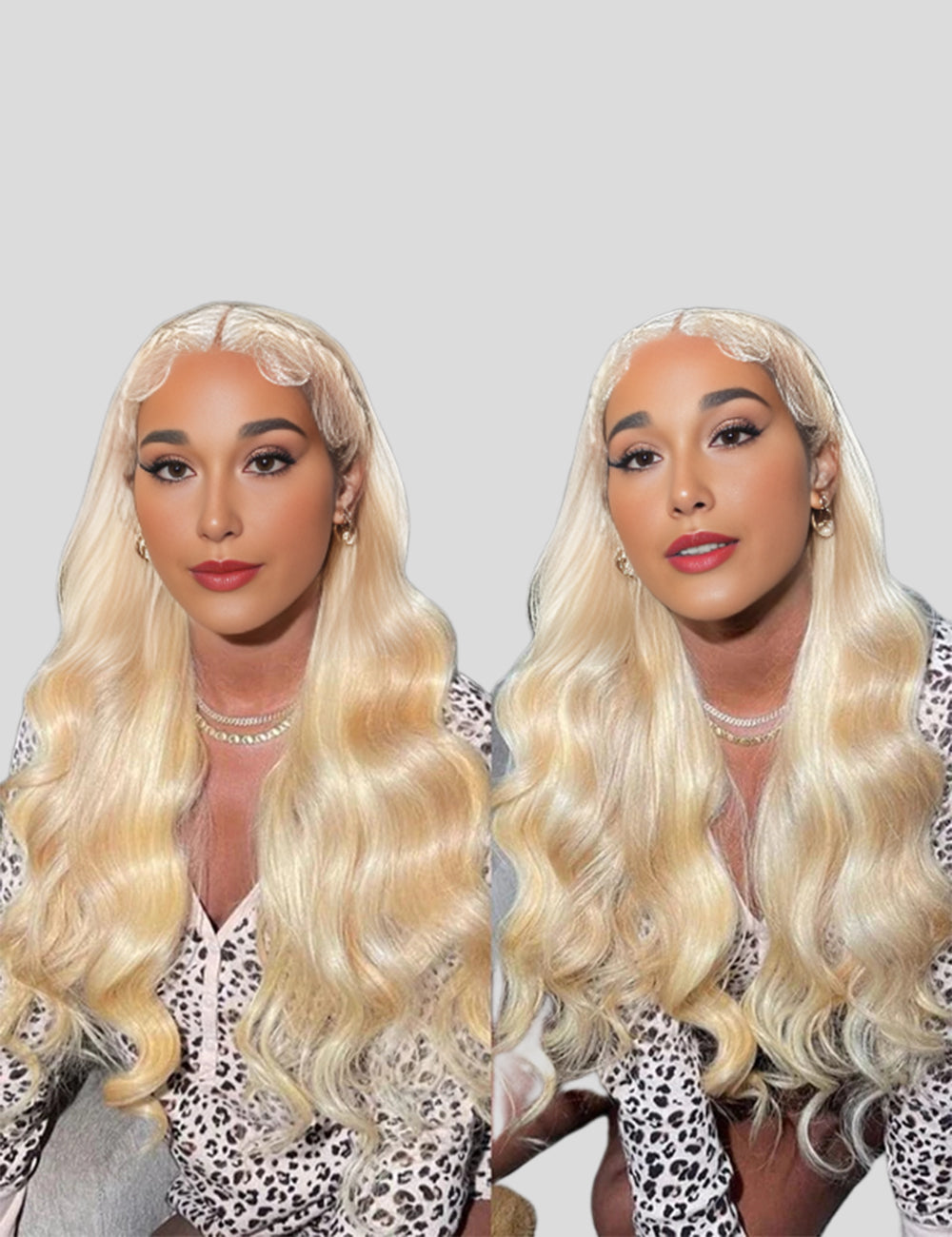 Invisible Knots 613 Honey Blonde Color Body Wave Glueless Wear And Go Wigs Pre Cut Lace-2