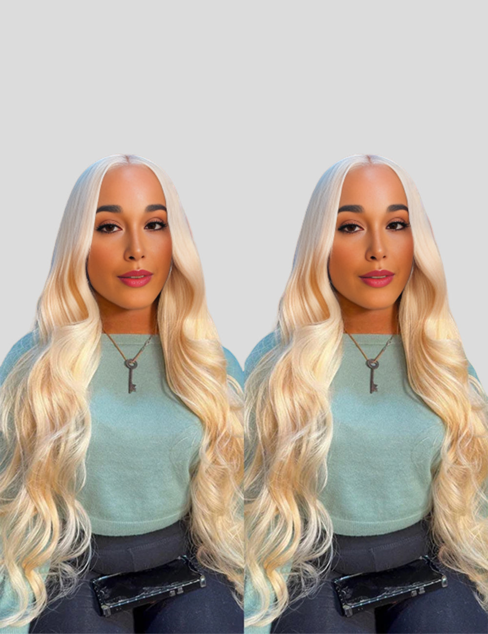 Invisible Knots 613 Honey Blonde Color Body Wave Glueless Wear And Go Wigs Pre Cut Lace-3