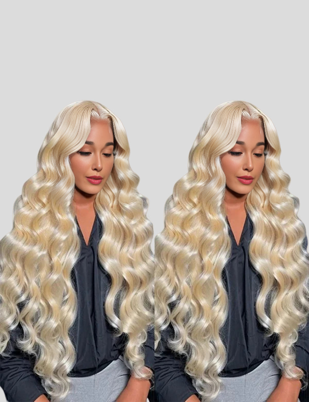 Invisible Knots 613 Honey Blonde Color Body Wave Glueless Wear And Go Wigs Pre Cut Lace-4