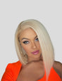 Invisible Knots 613 Honey Blonde Straight Short Bob Wig Glueless 13x4 Lace Frontal Wig Pre Cut Wigs-1