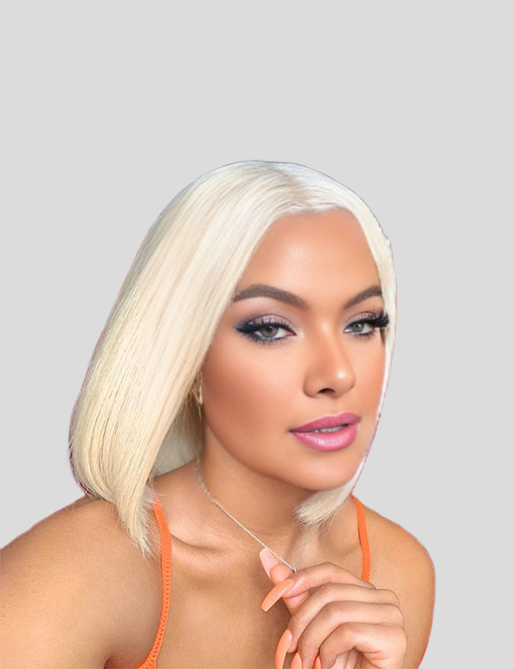 Invisible Knots 613 Honey Blonde Straight Short Bob Wig Glueless 13x4 Lace Frontal Wig Pre Cut Wigs