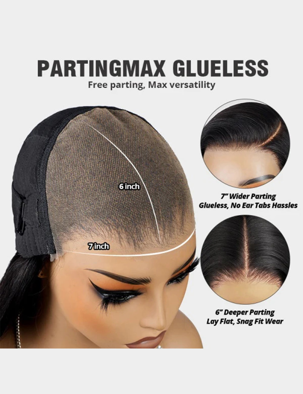 Invisible Knots 7x6 HD Lace Closure Wigs Wear Go PartingMax Loose Deep Wave Wigs Beginner Friendly-3